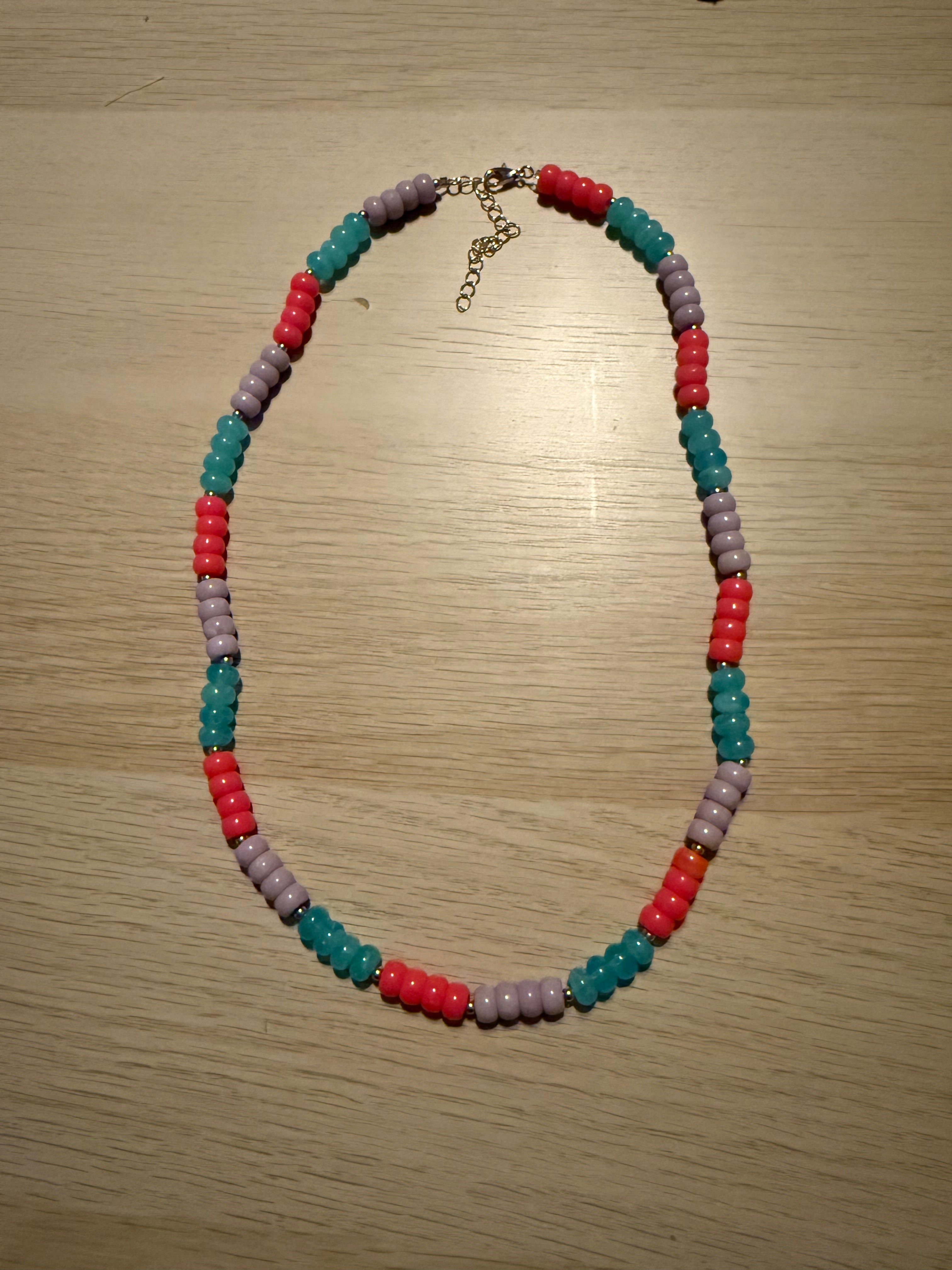 Spring rondelle necklace